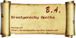 Brestyenszky Apolka névjegykártya